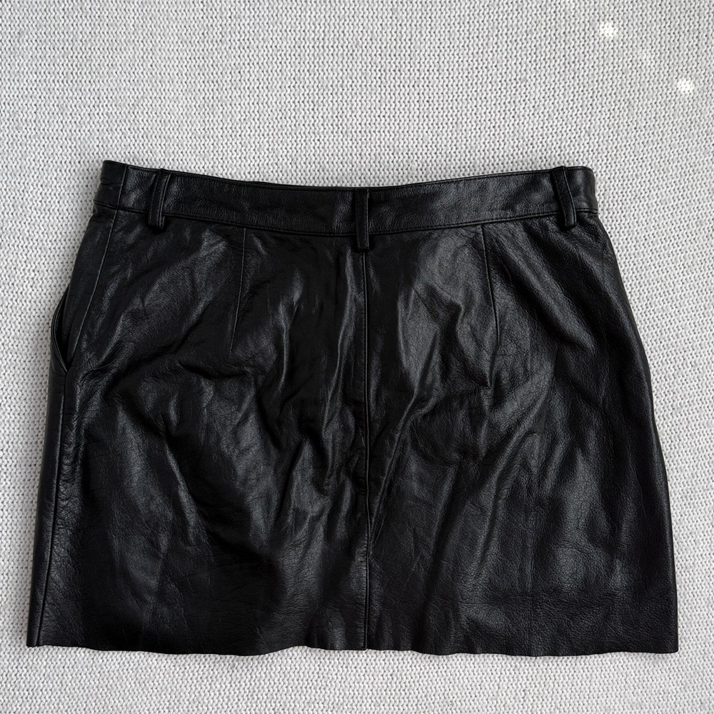 Wilson’s Genuine Leather Mini Skirt Black Size 12 - Picture 7 of 7